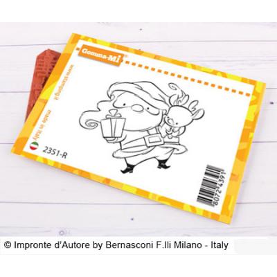 Impronte d’Autore Unmounted Rubber Stamp - Santa Gift